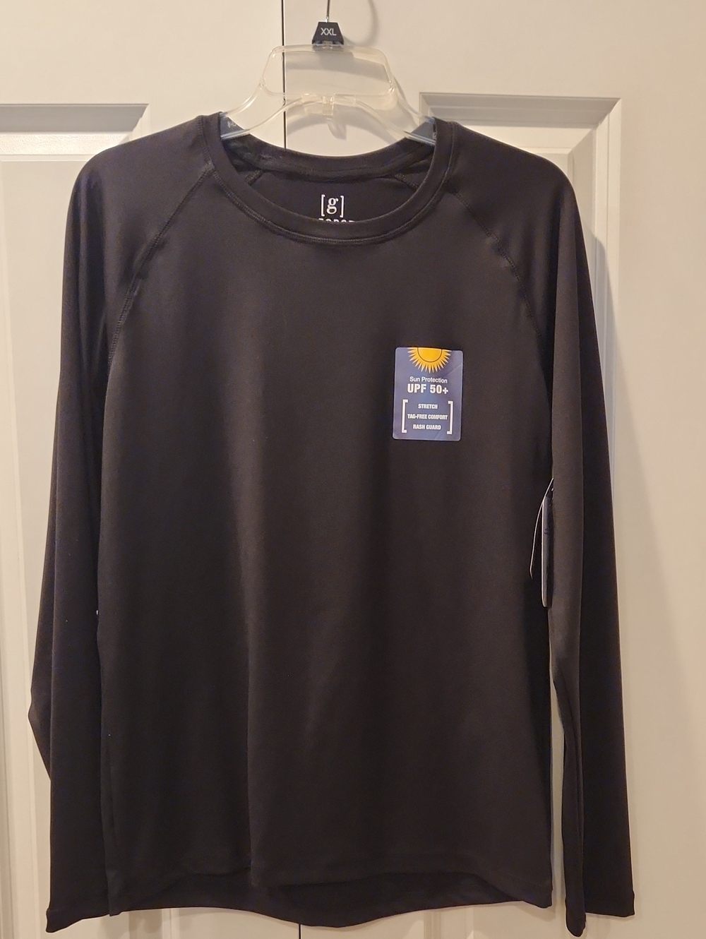George Men's Black Long Sleeve UPF 50+ Shirt